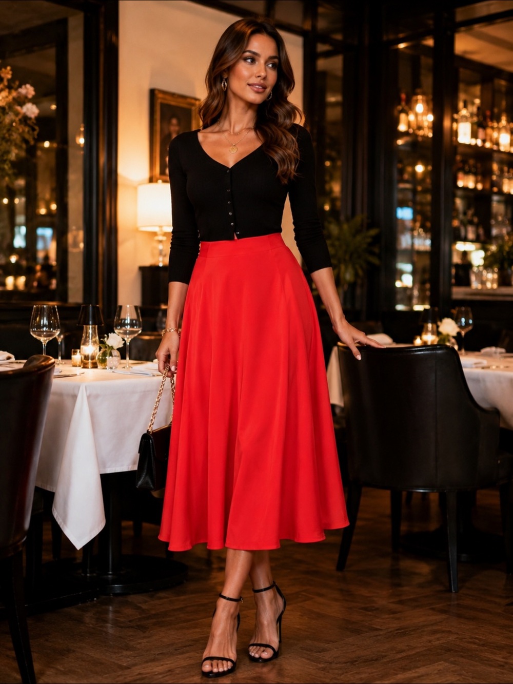 NWT Z Supply Rowyn Red Midi Skirt